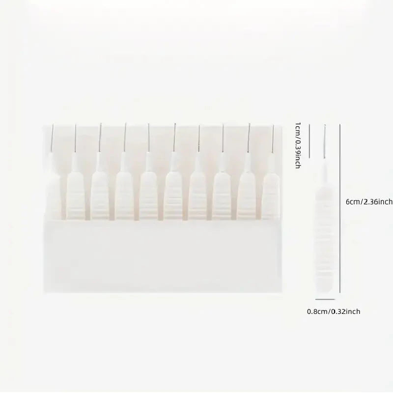 10-Pieces Set: Easy-Clean Shower Nozzle Brushes - Hassle-Free Showerhead Crevices Cleaner