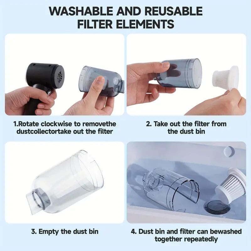 4000Pa Twin Turbine Motor Handheld Vacuum Cleaner