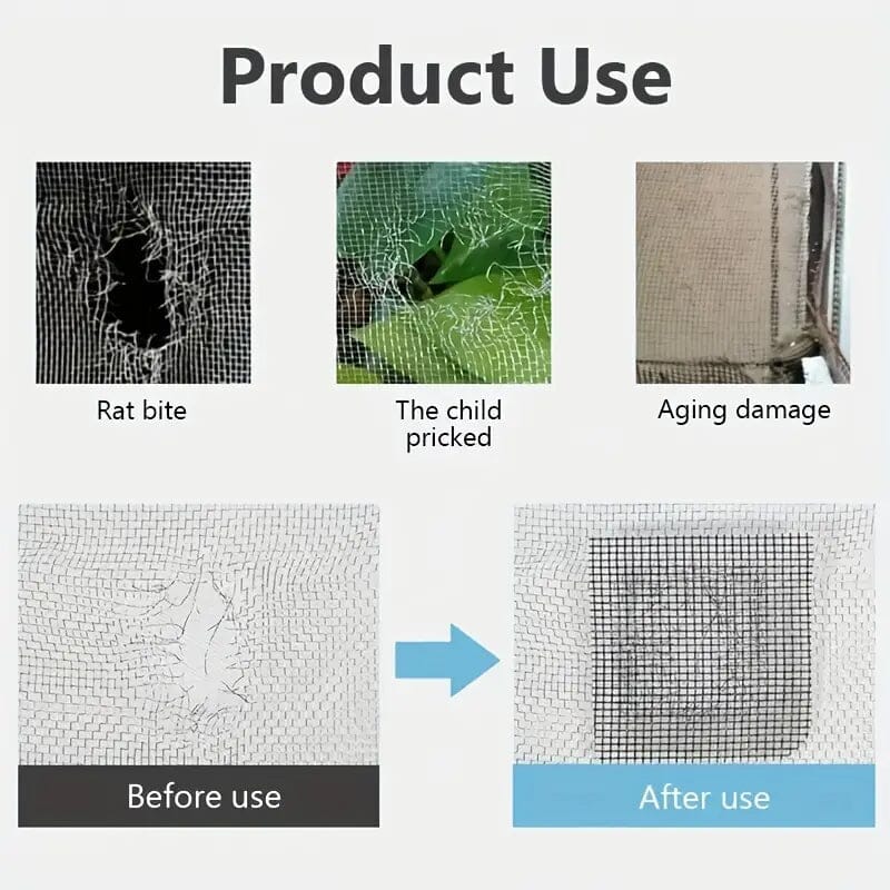 Self-Adhesive Window Screen Tape Mesh Repair Patch