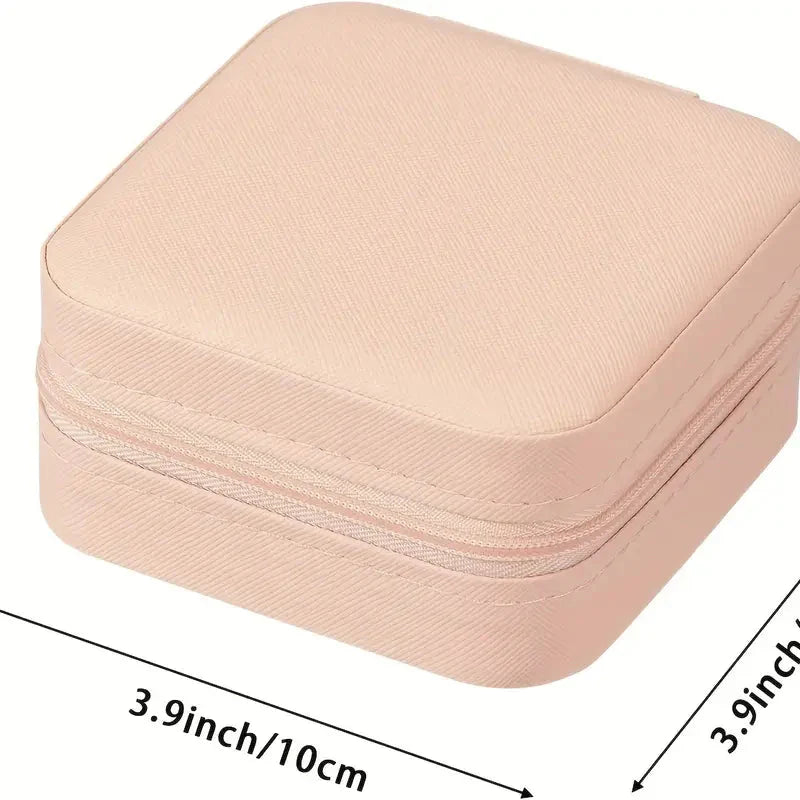 Travel-Friendly Jewelry Organizer - PU Leather Compact Jewelry Box